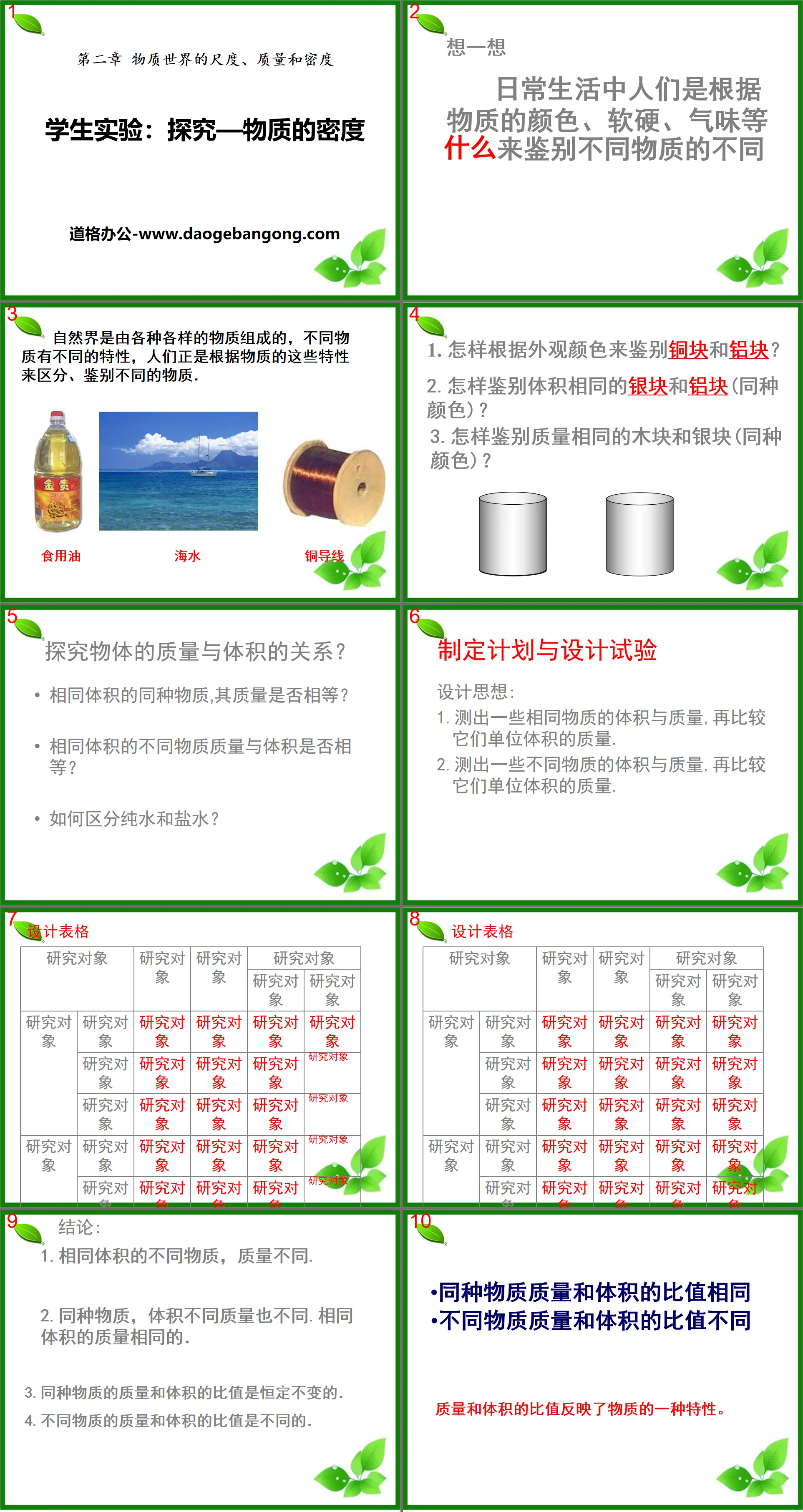 《探究—物质的密度》物质世界的尺度、质量和密度PPT课件2
