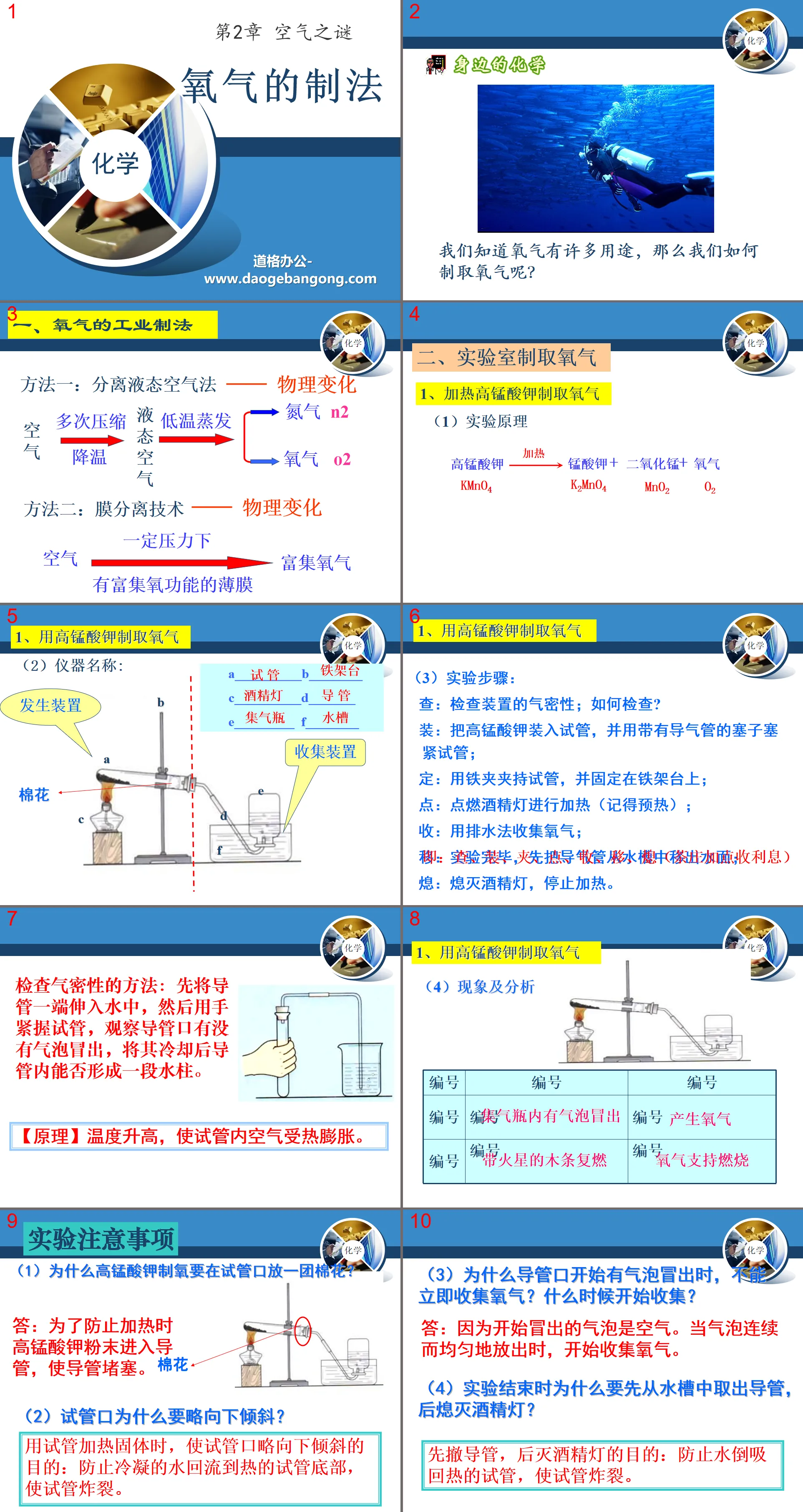 "How to Make Oxygen" Mystery of Air PPT Courseware 2