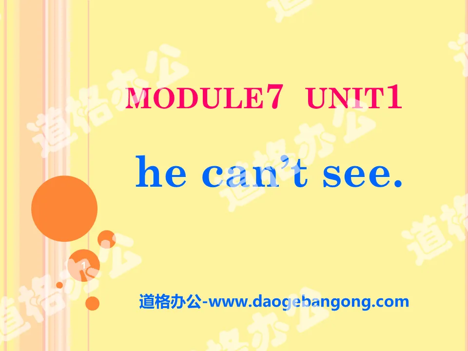 《He can't see》PPT课件2
