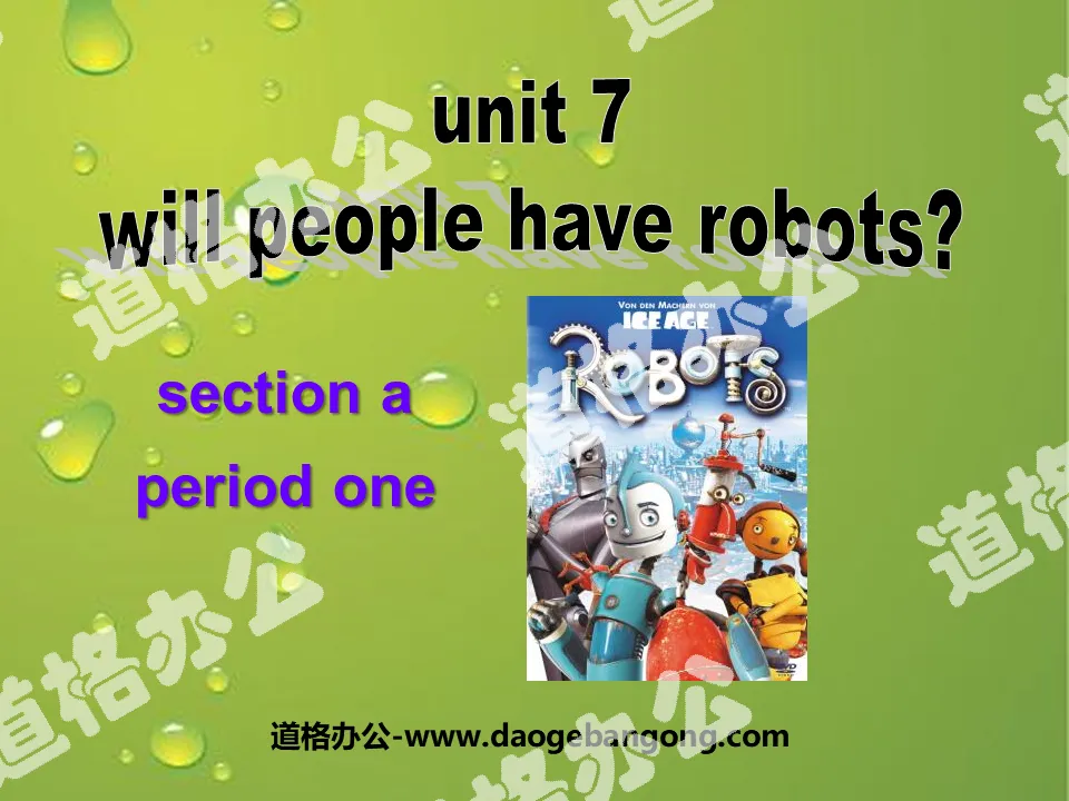 "Will people have robots?" PPT courseware 5