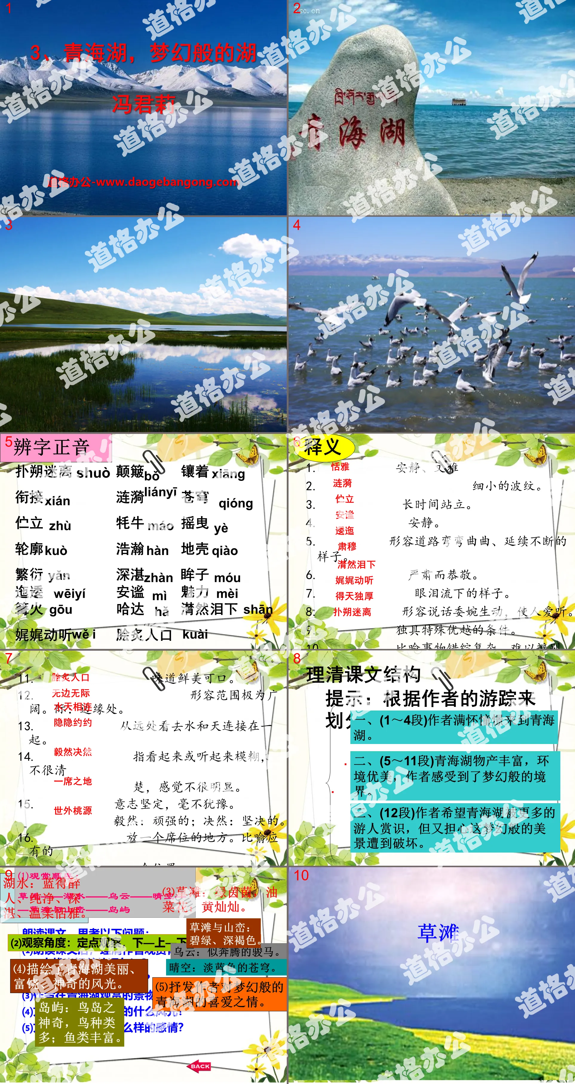 《青海湖，夢幻般的湖》PPT課件2