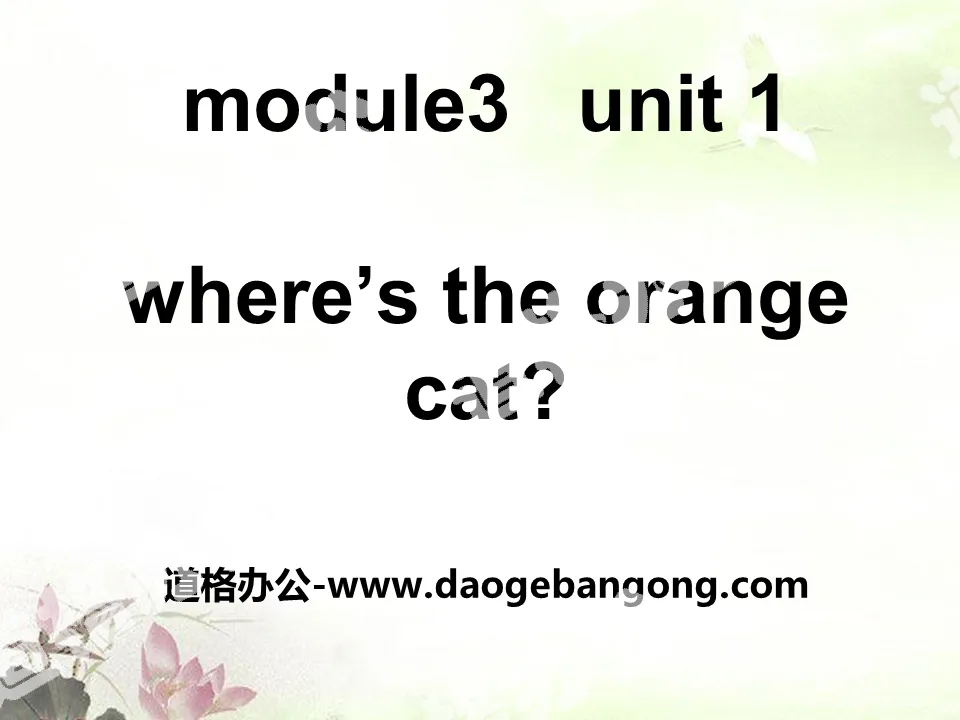 《Where's the orange cat?》PPT课件3
