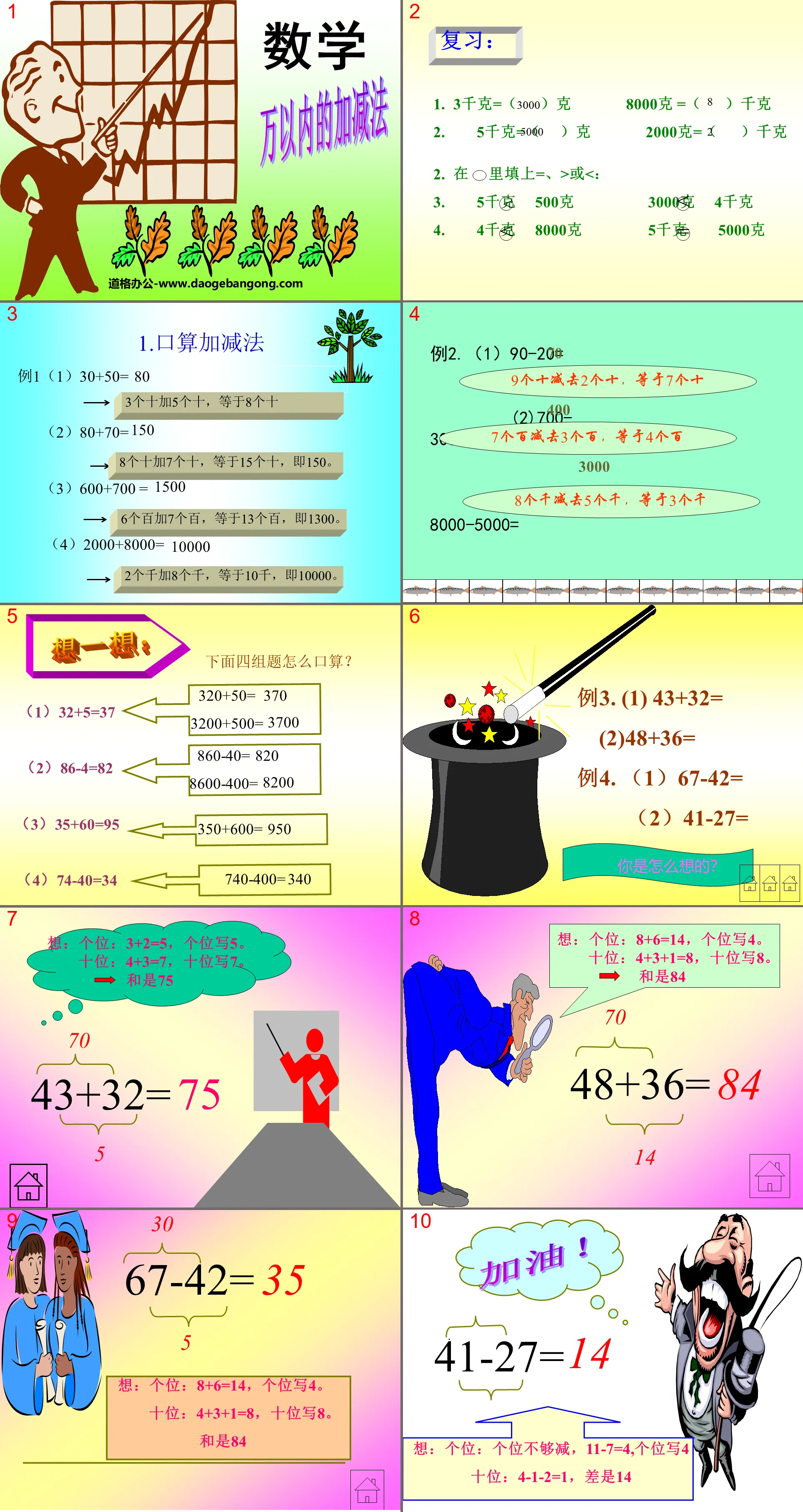 《万以内的减法》万以内的加法和减法PPT课件