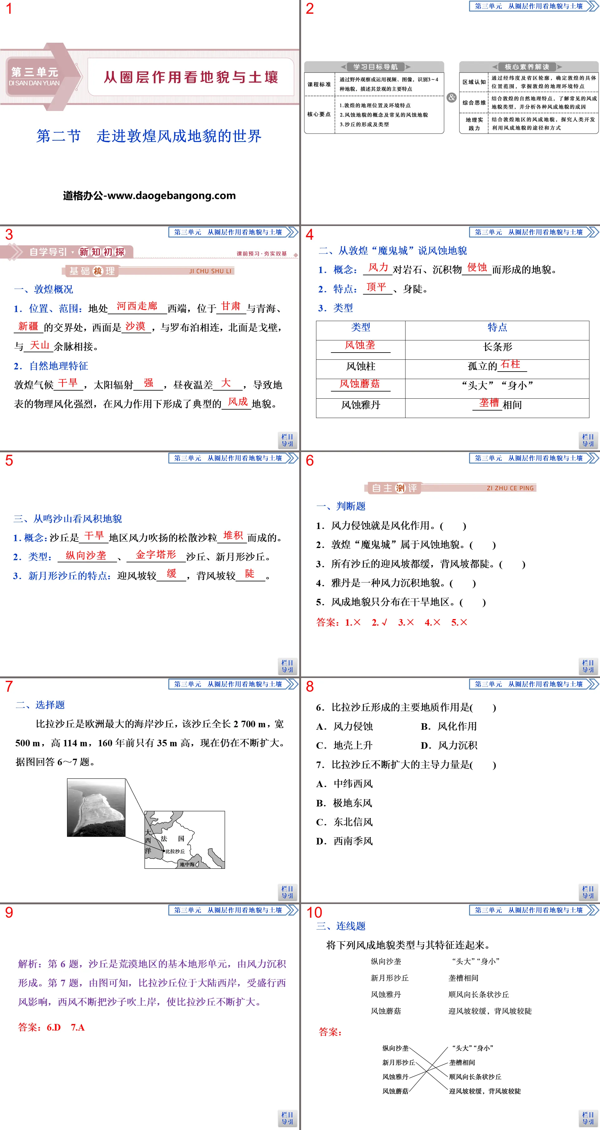 《走进敦煌风成地貌的世界》从圈层作用看地貌与土壤PPT下载
