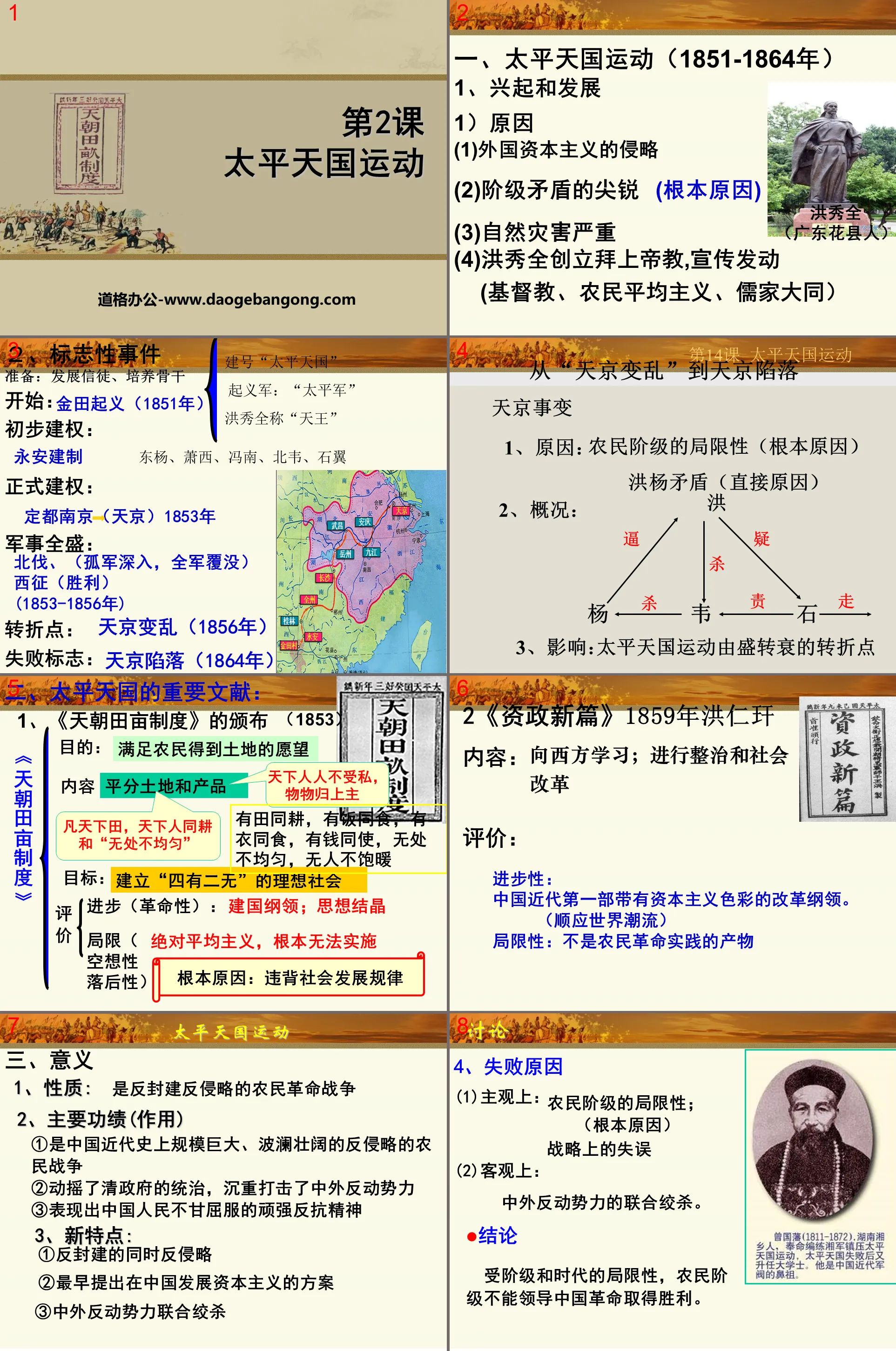 "The Taiping Rebellion" The invasion of foreign powers and the resistance of the Chinese people PPT courseware 3