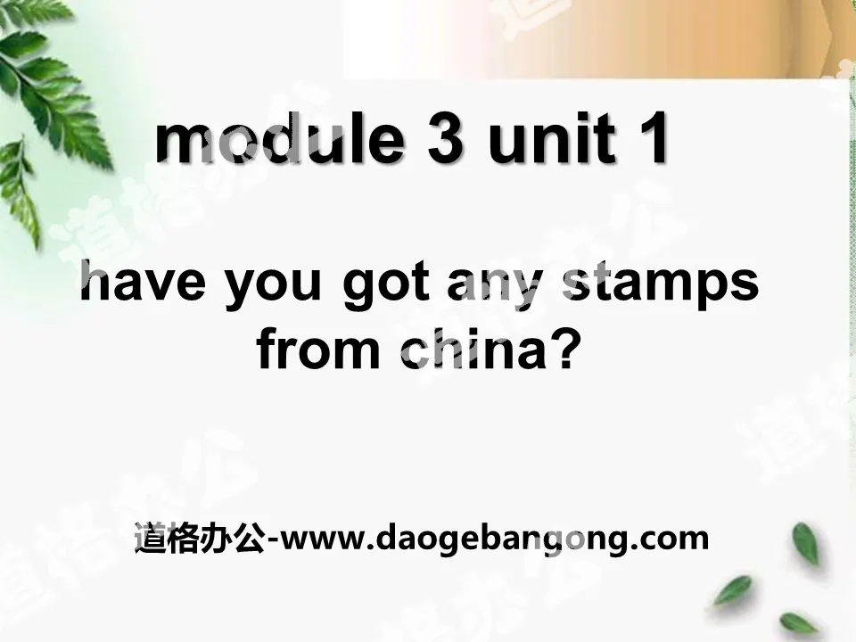 《Have you got any stamps from China》PPT课件3
