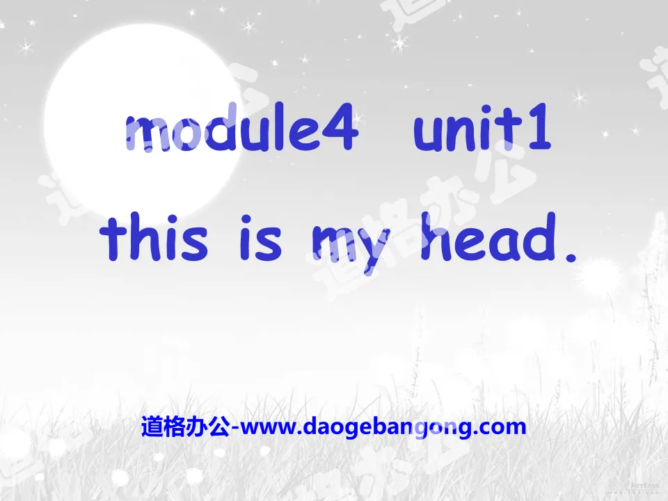 "This is my head" PPT courseware