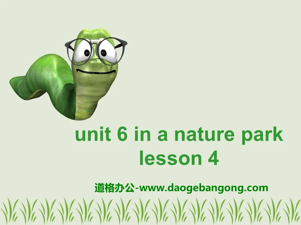 "In a nature park" PPT courseware 9