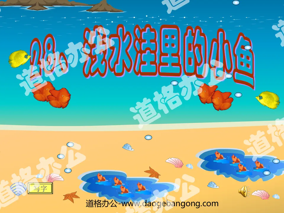 "Little Fish in Shallow Puddles" PPT teaching courseware download 4
