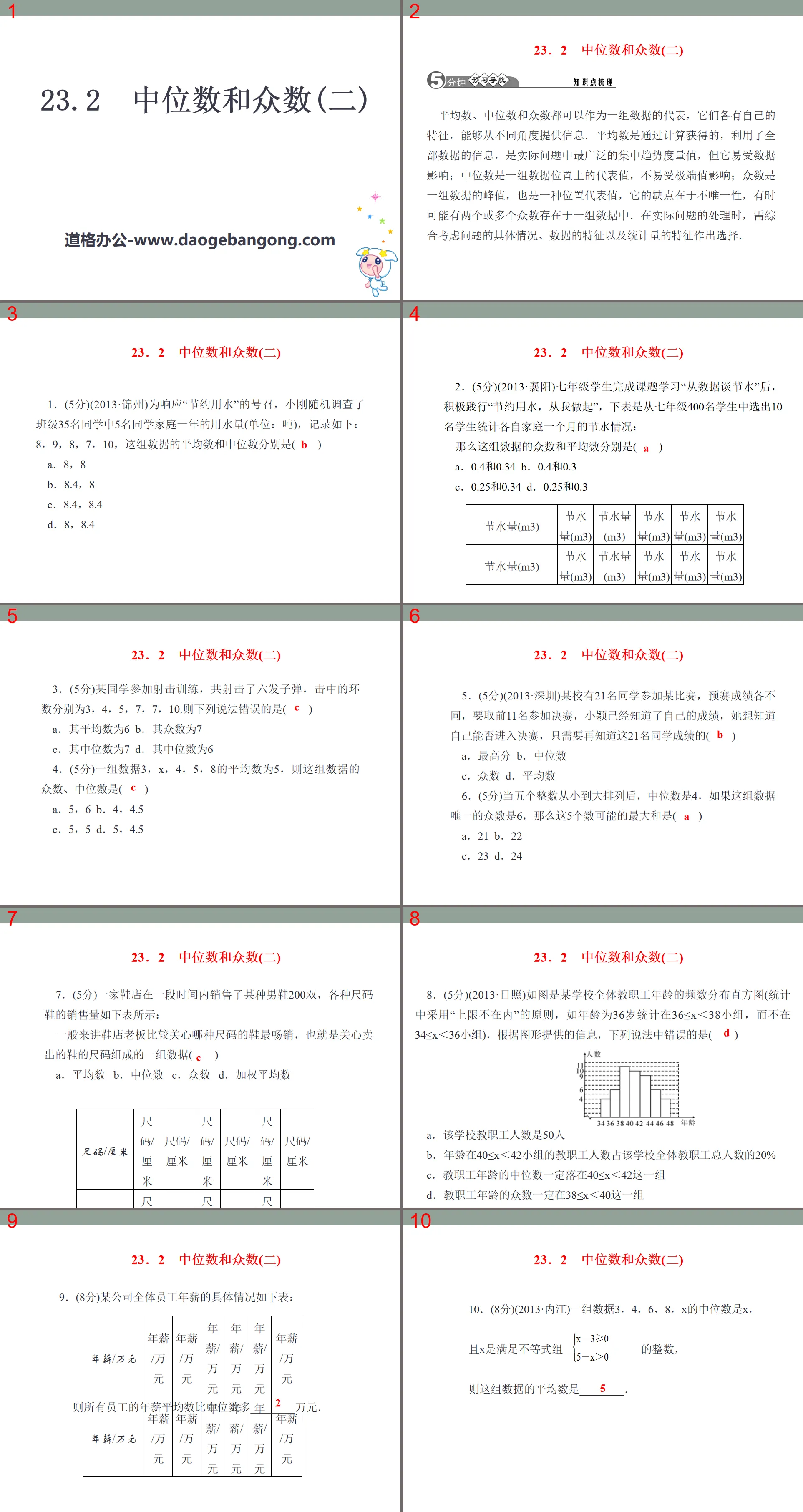 "Medium and Number" PPT courseware 2