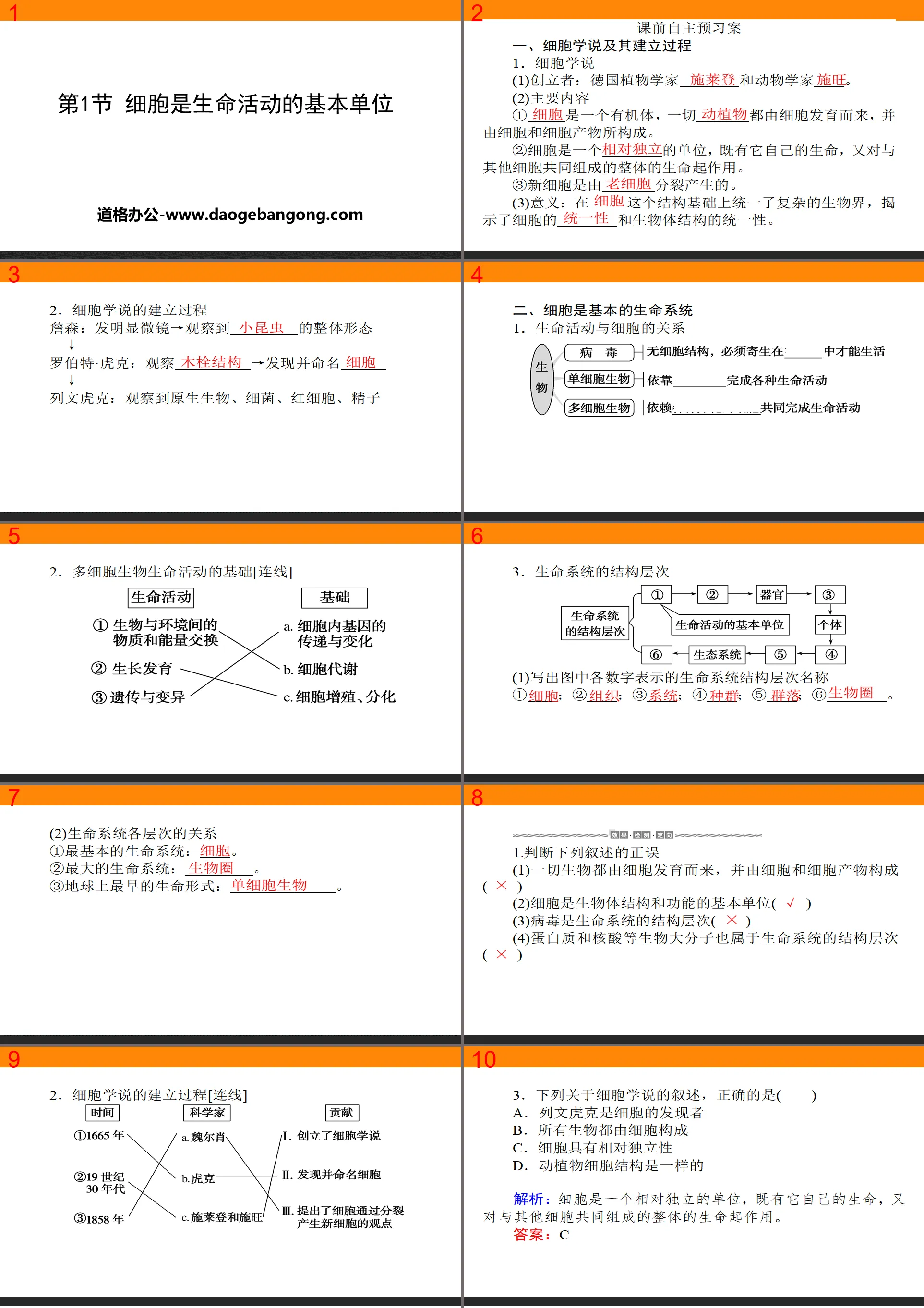 《細胞是生命活動的基本單位》走近細胞PPT課件