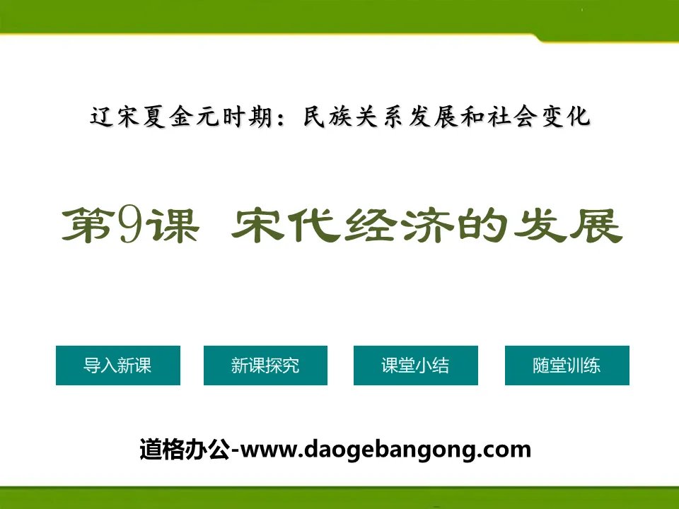 "Economic Development in the Song Dynasty" PPT courseware