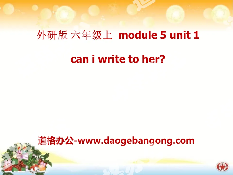 《Can I write to her》PPT课件3
