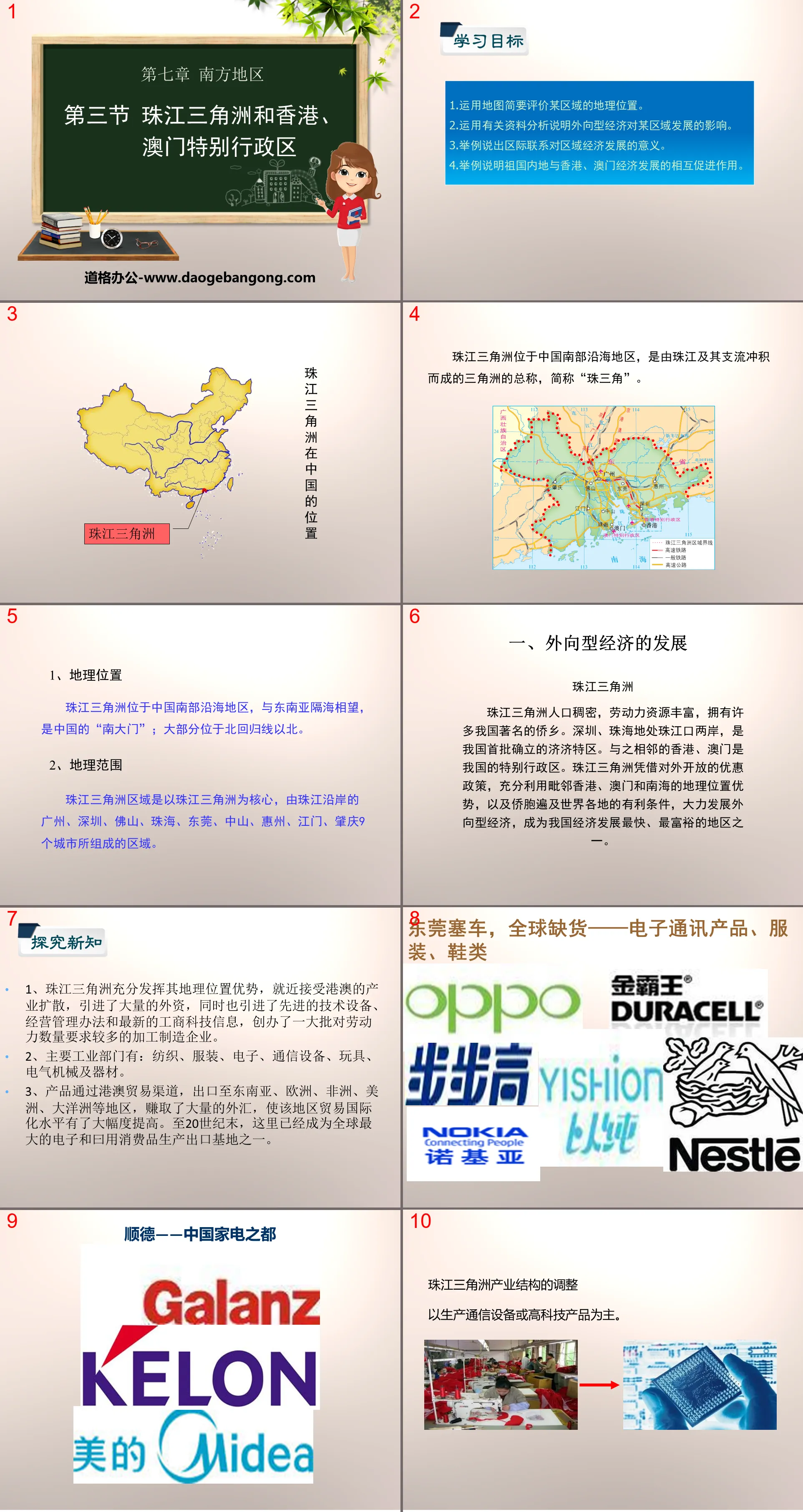 "Pearl River Delta and Hong Kong and Macao Special Administrative Regions" PPT download