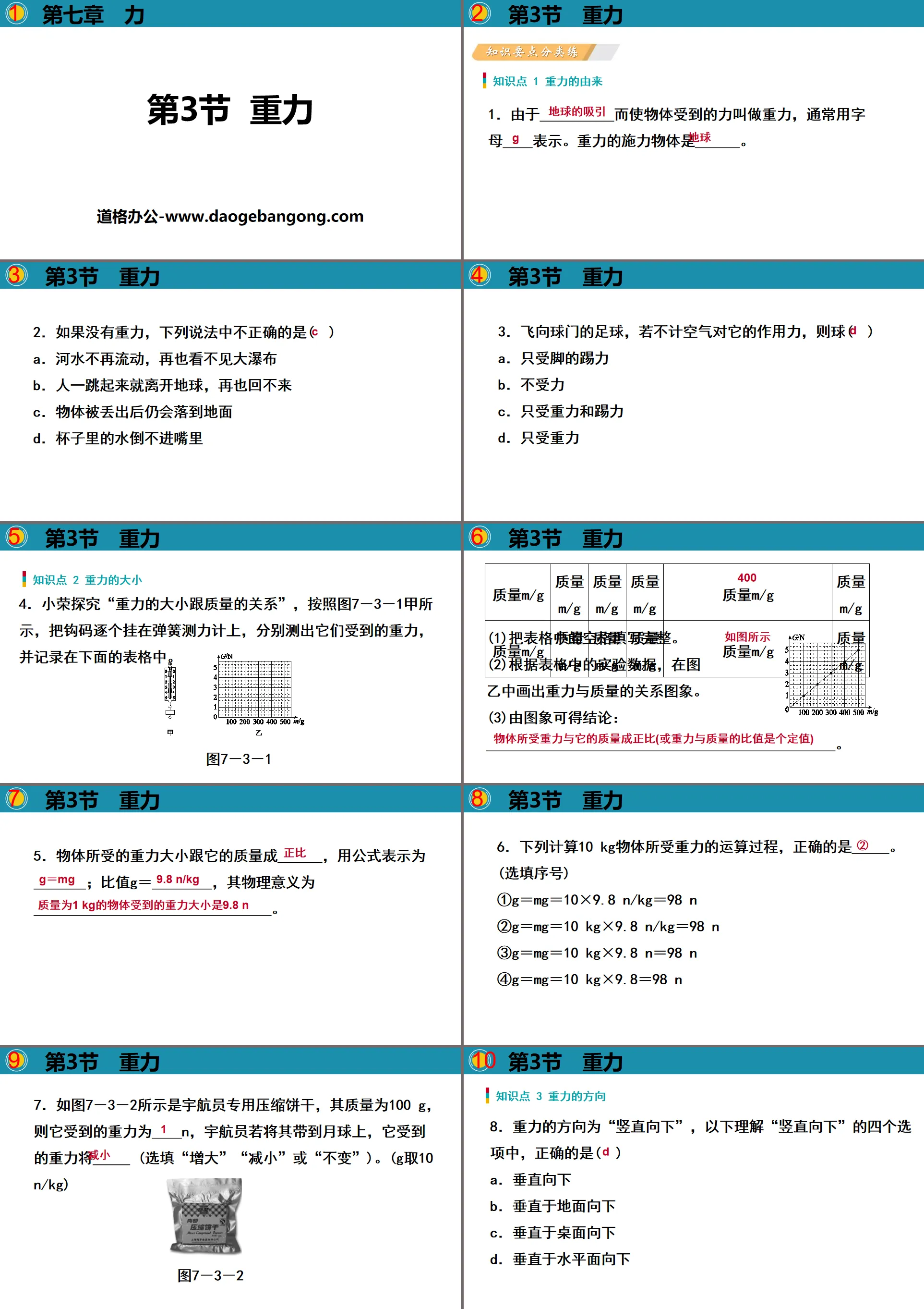 《重力》力PPT教学课件
