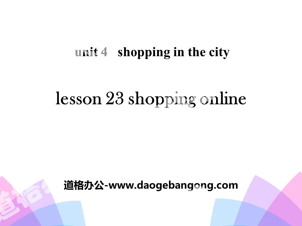 《Shopping Online》Shopping in the City PPT