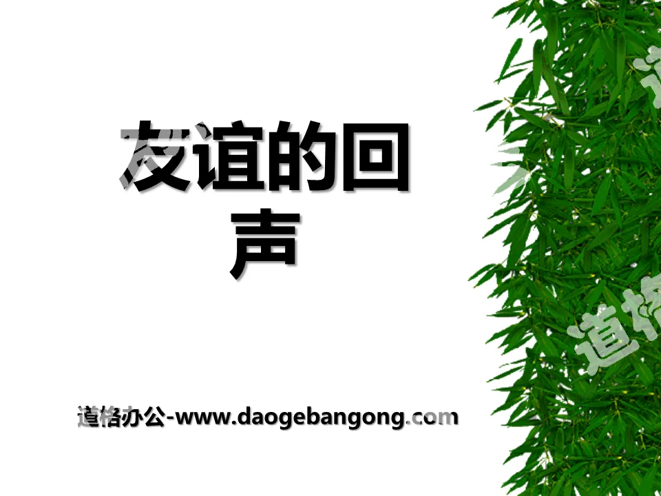 《友谊的回声》PPT课件3