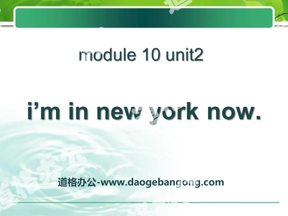 《I'm in New York now》PPT课件2
