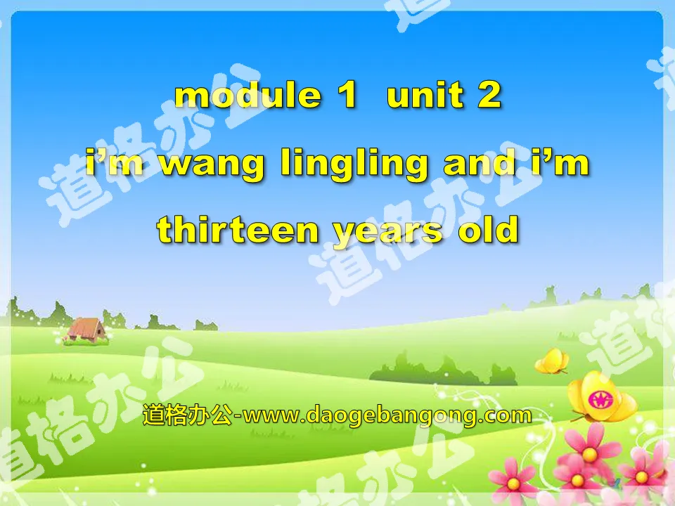 "I'm Wang Lingling and I'm thirteen years old" PPT courseware 2