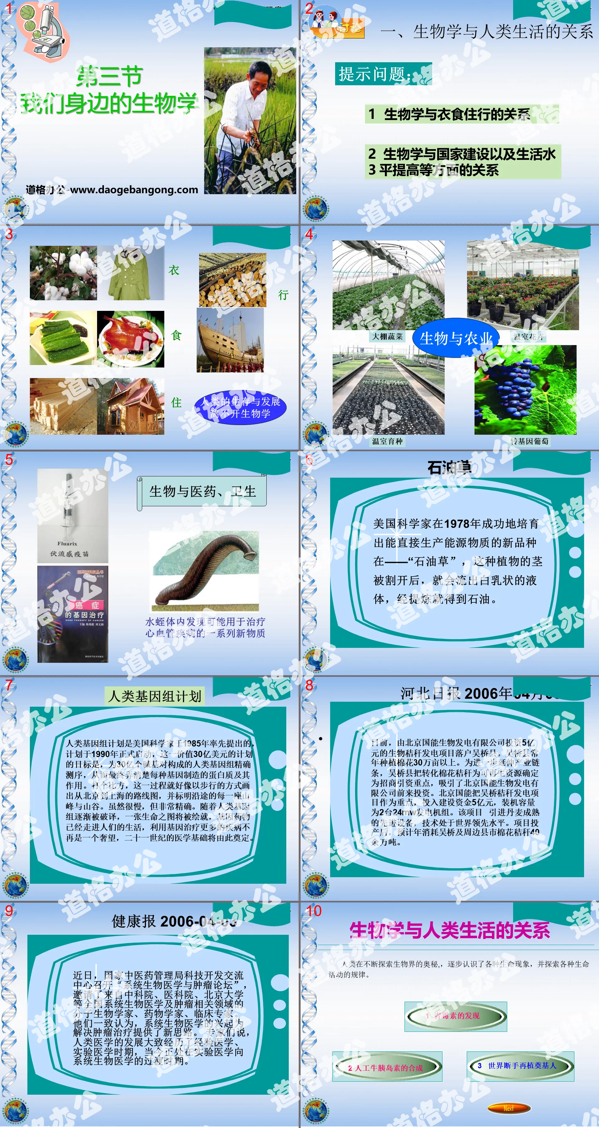 《我们身边的生物学》PPT