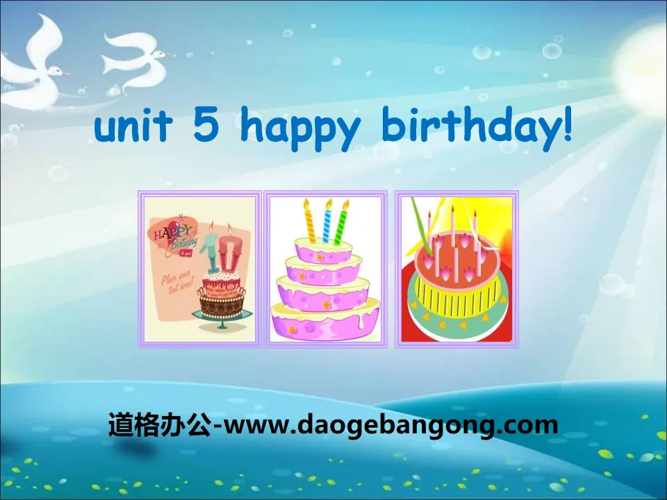 "Happy birthday!" PPT download