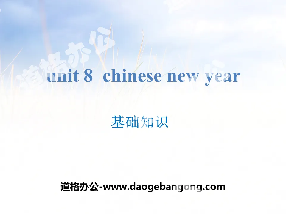 "Chinese New Year" basic knowledge PPT
