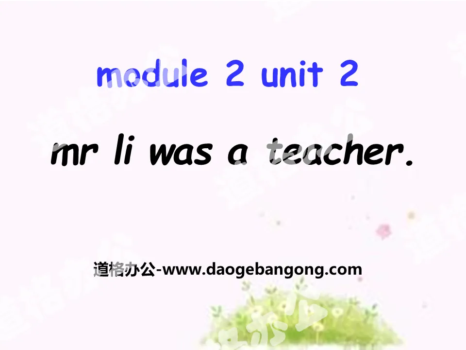 《Mr Li was a teacher》PPT课件4
