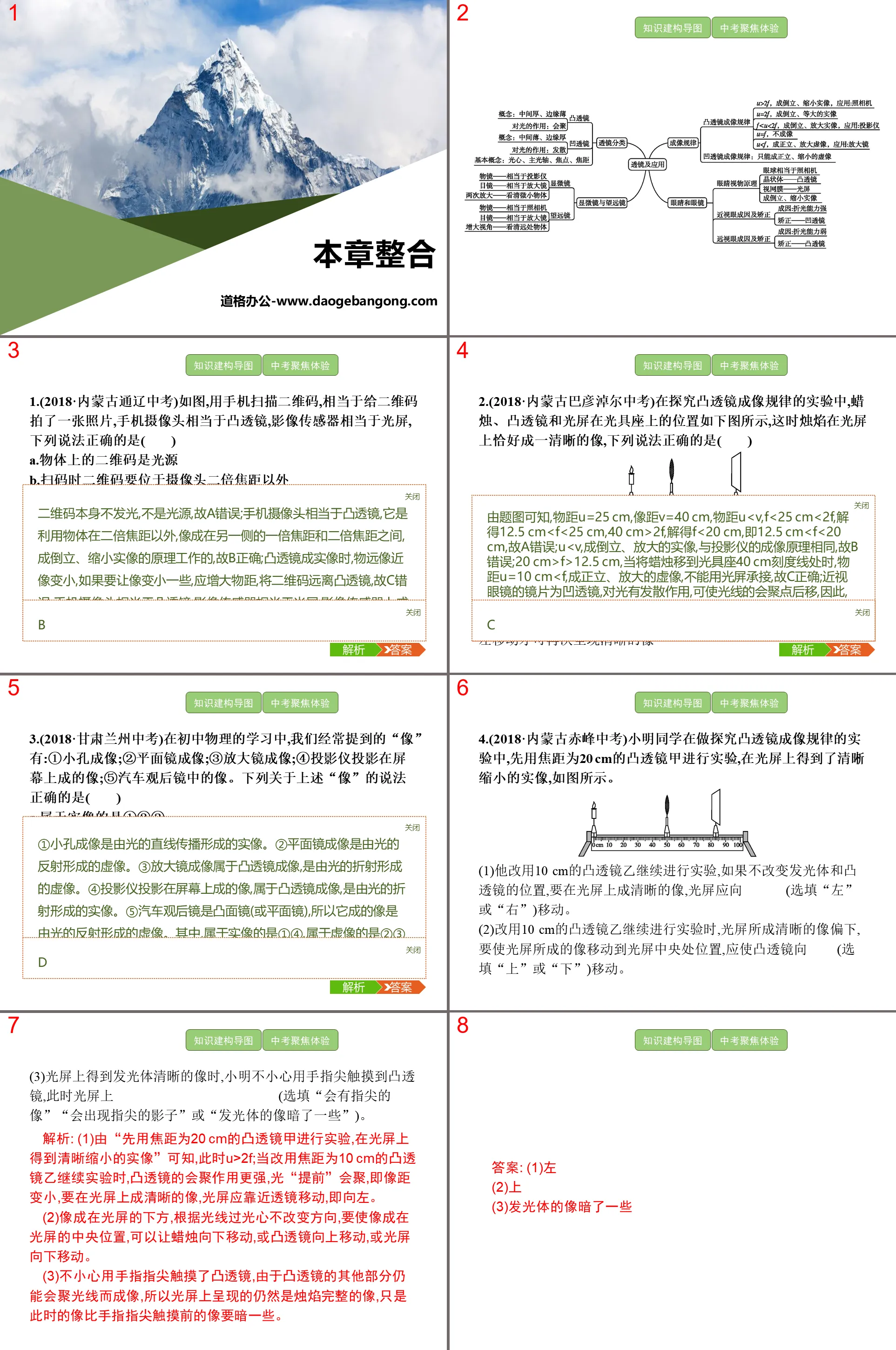 《本章整合》透鏡及其應用PPT