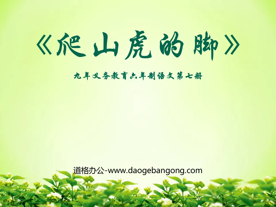 《爬山虎的脚》PPT教学课件下载