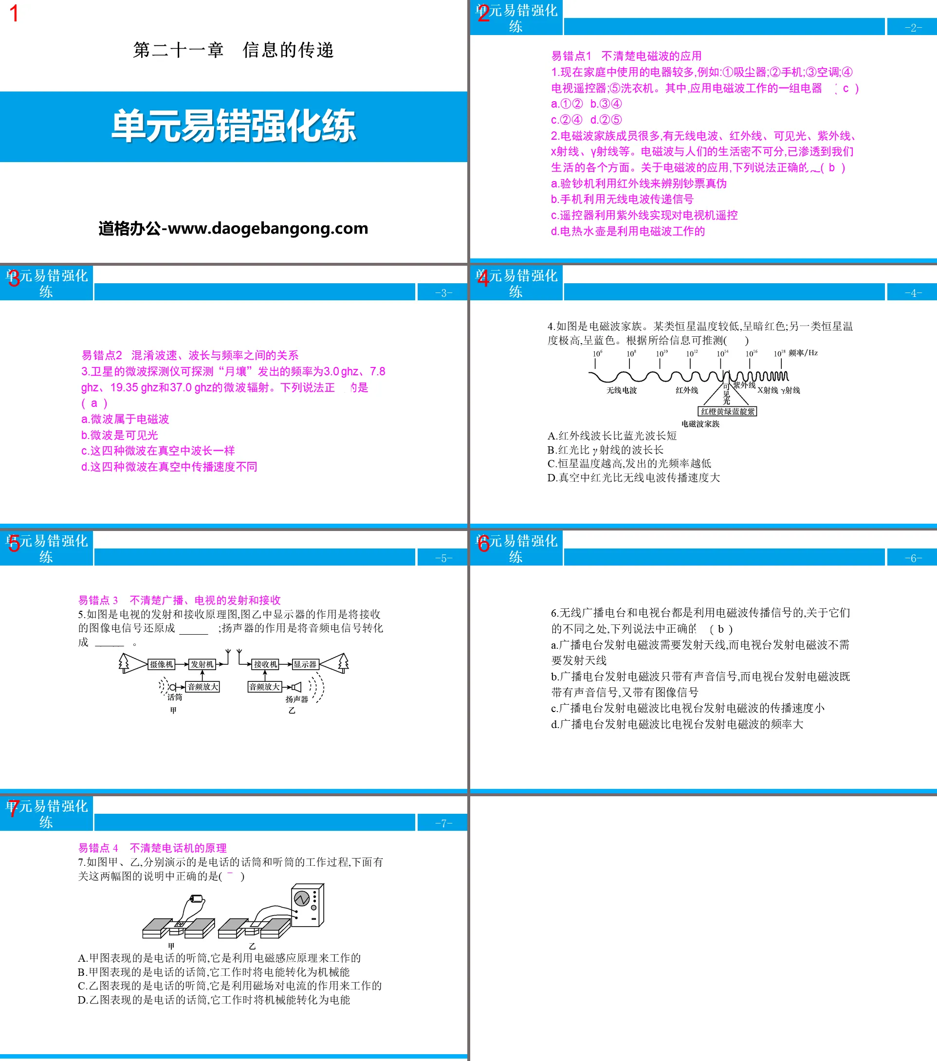 《單元易錯強化練》訊息的傳遞PPT