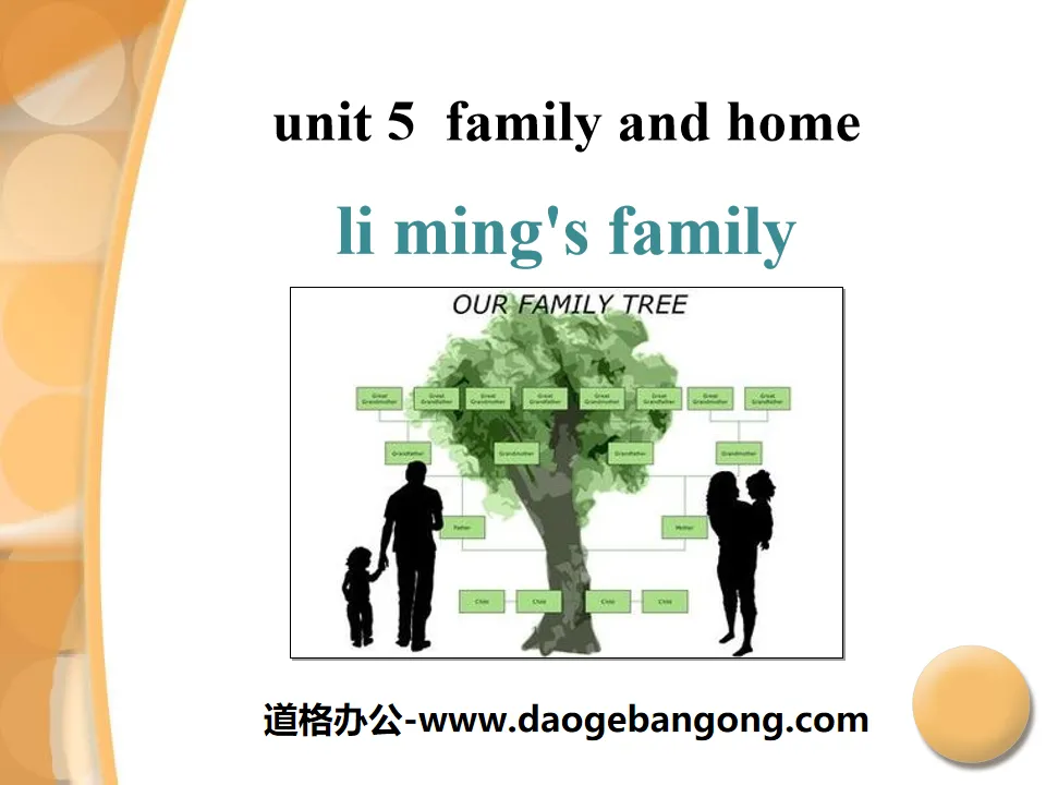 《Li Ming's Family》Family and Home PPT课件下载
