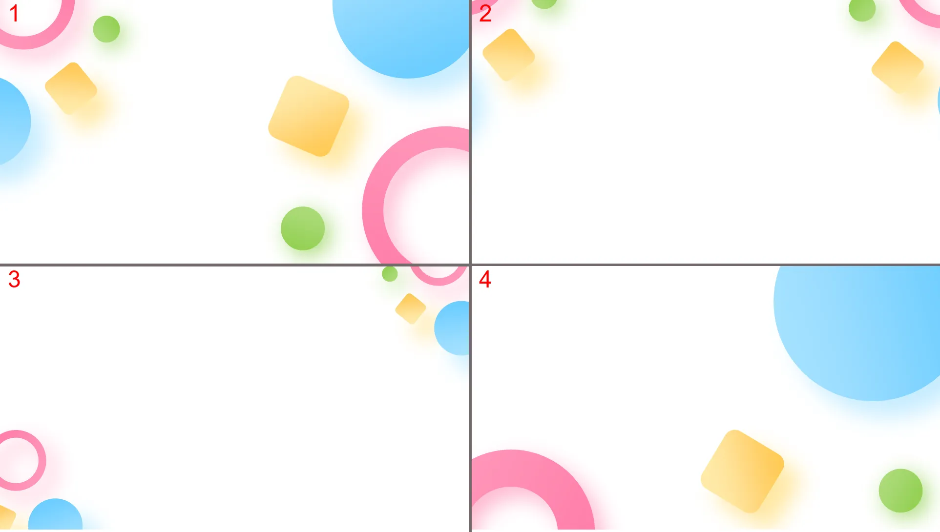 A set of polygonal PPT background pictures with macaron colors