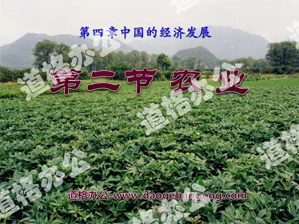 "Agriculture" China's Economic Development PPT Courseware 6