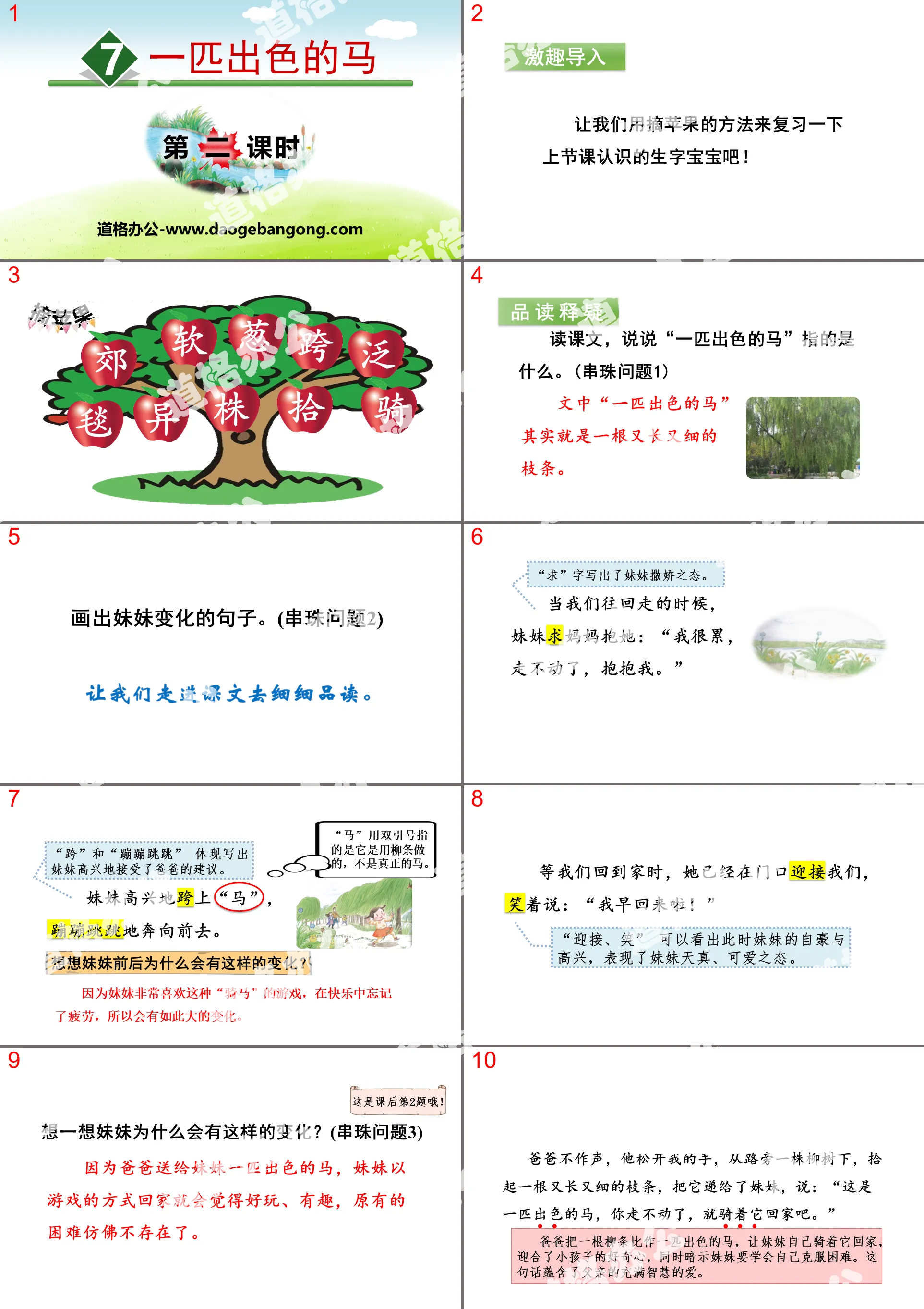 《一匹出色的马》PPT(第二课时)
