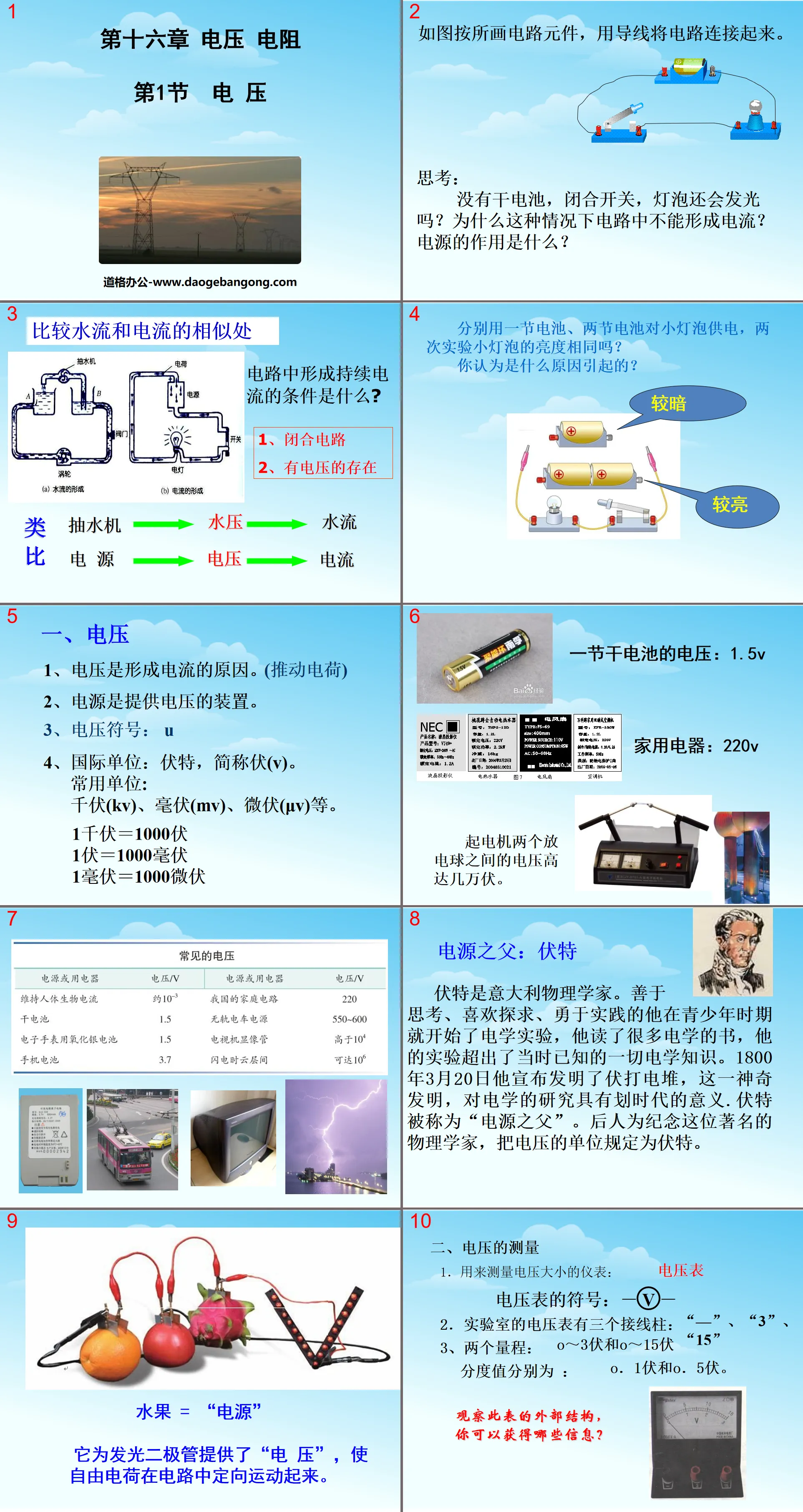 《电压》电压电阻PPT课件2
