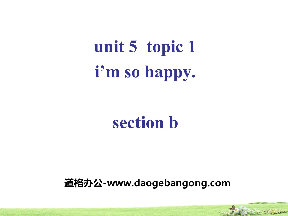 《I'm so happy》SectionB PPT