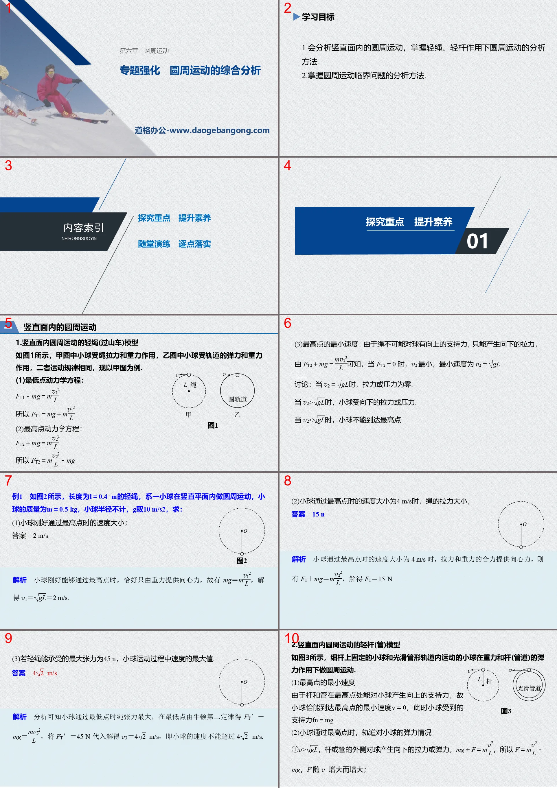 《专题强化　圆周运动的综合分析》圆周运动PPT优秀课件