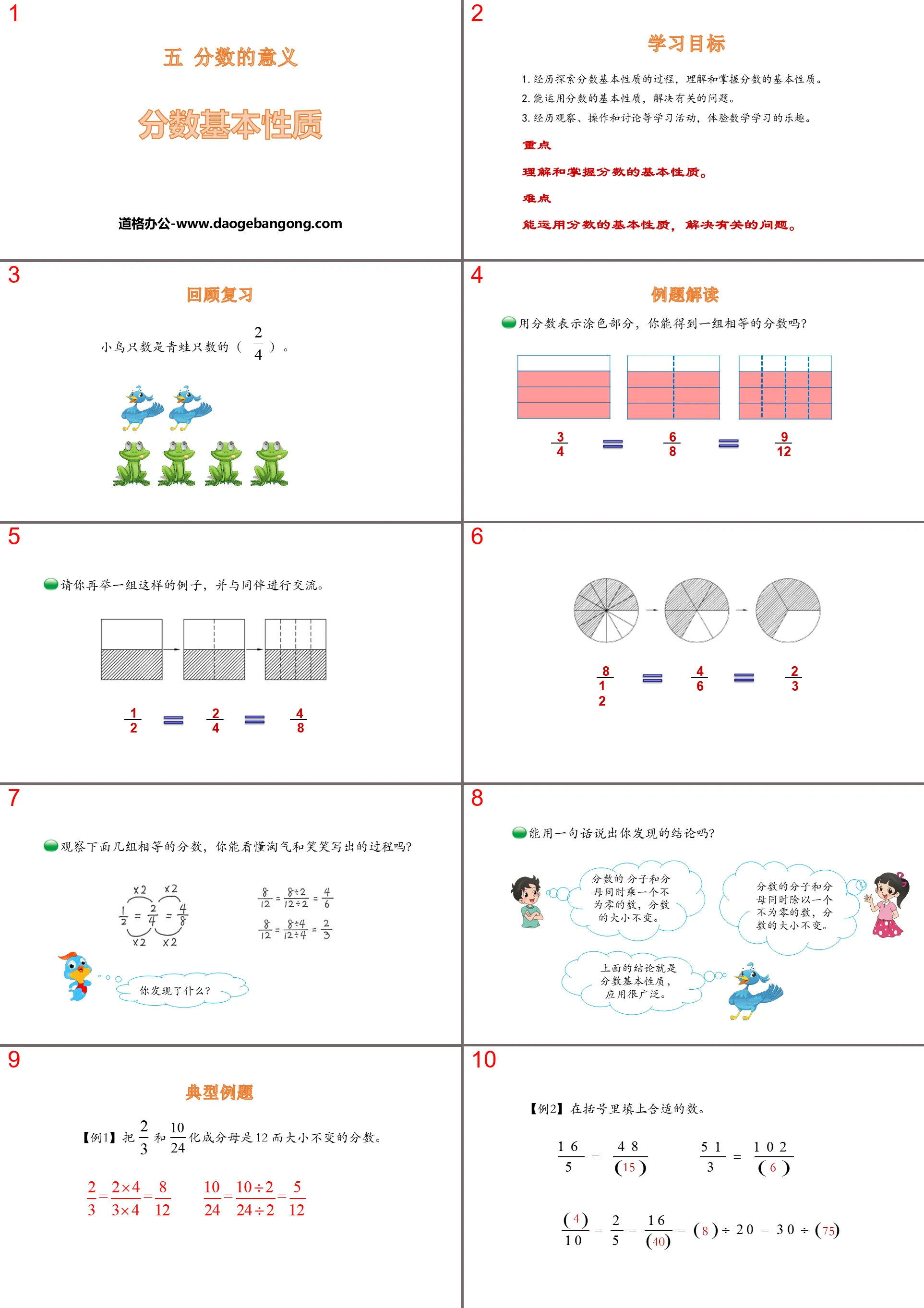 《分数的基本性质》分数的意义PPT教学课件