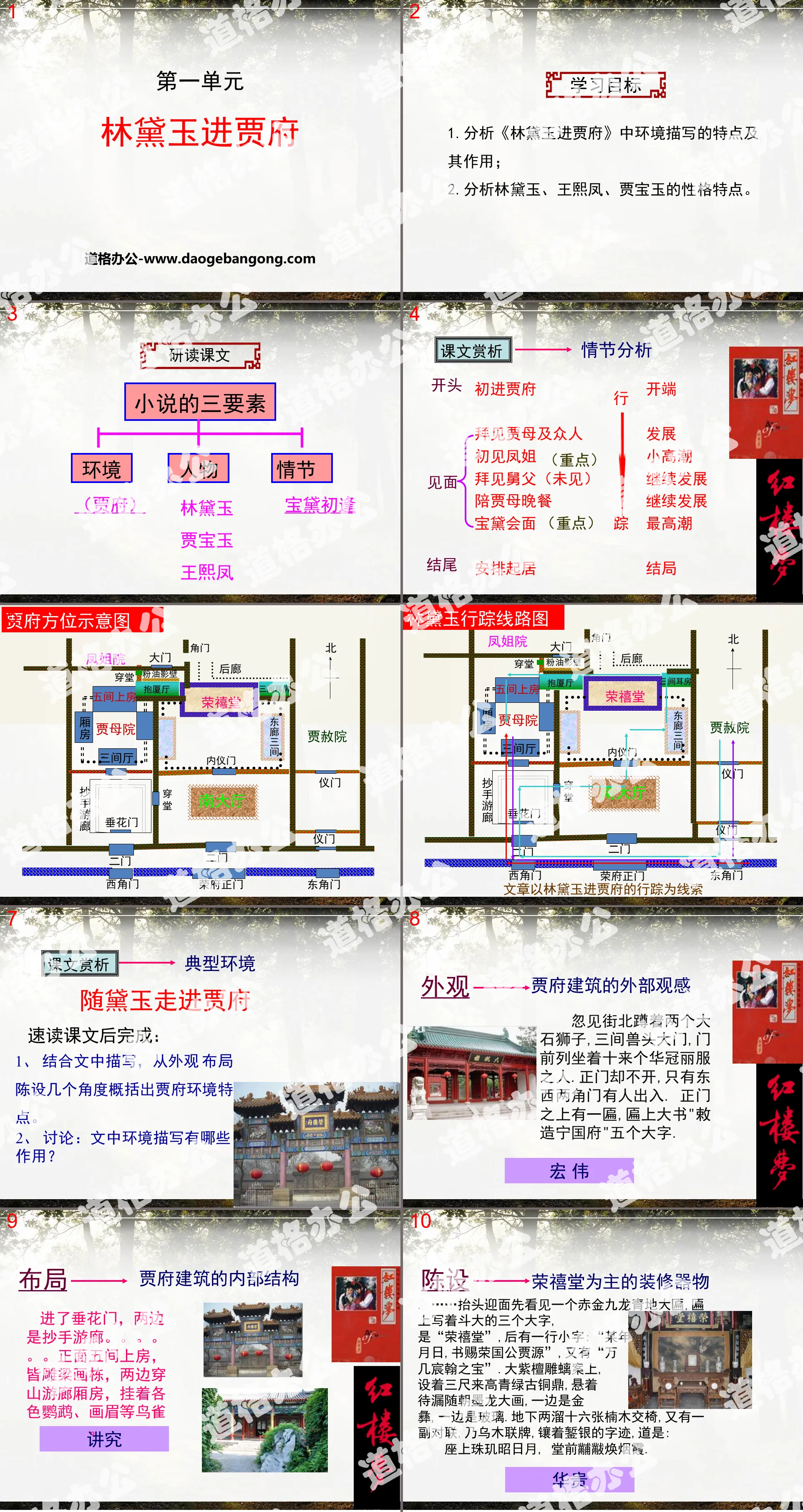 《林黛玉進賈府》PPT下載