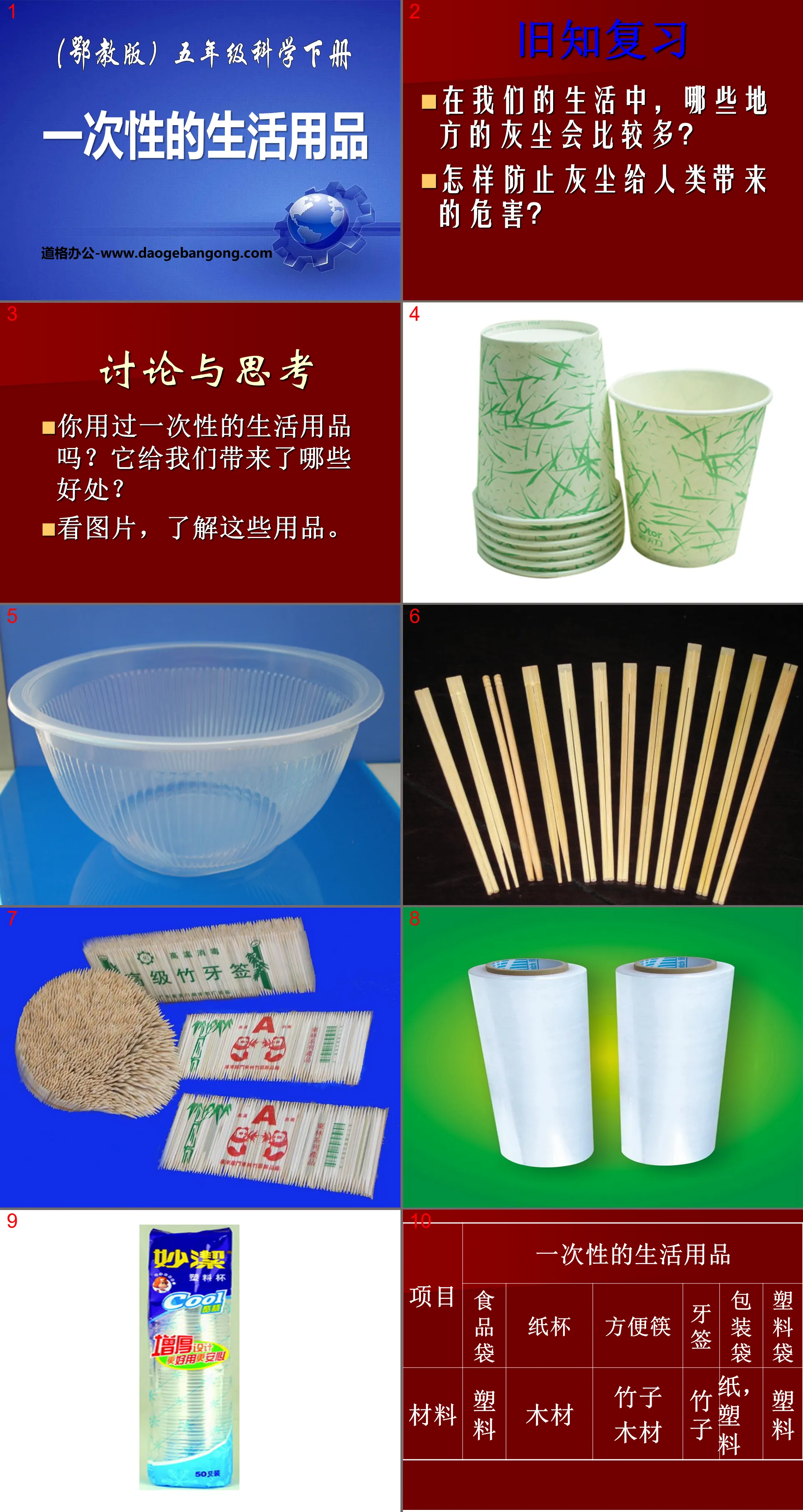 《一次性的生活用品》PPT課件3