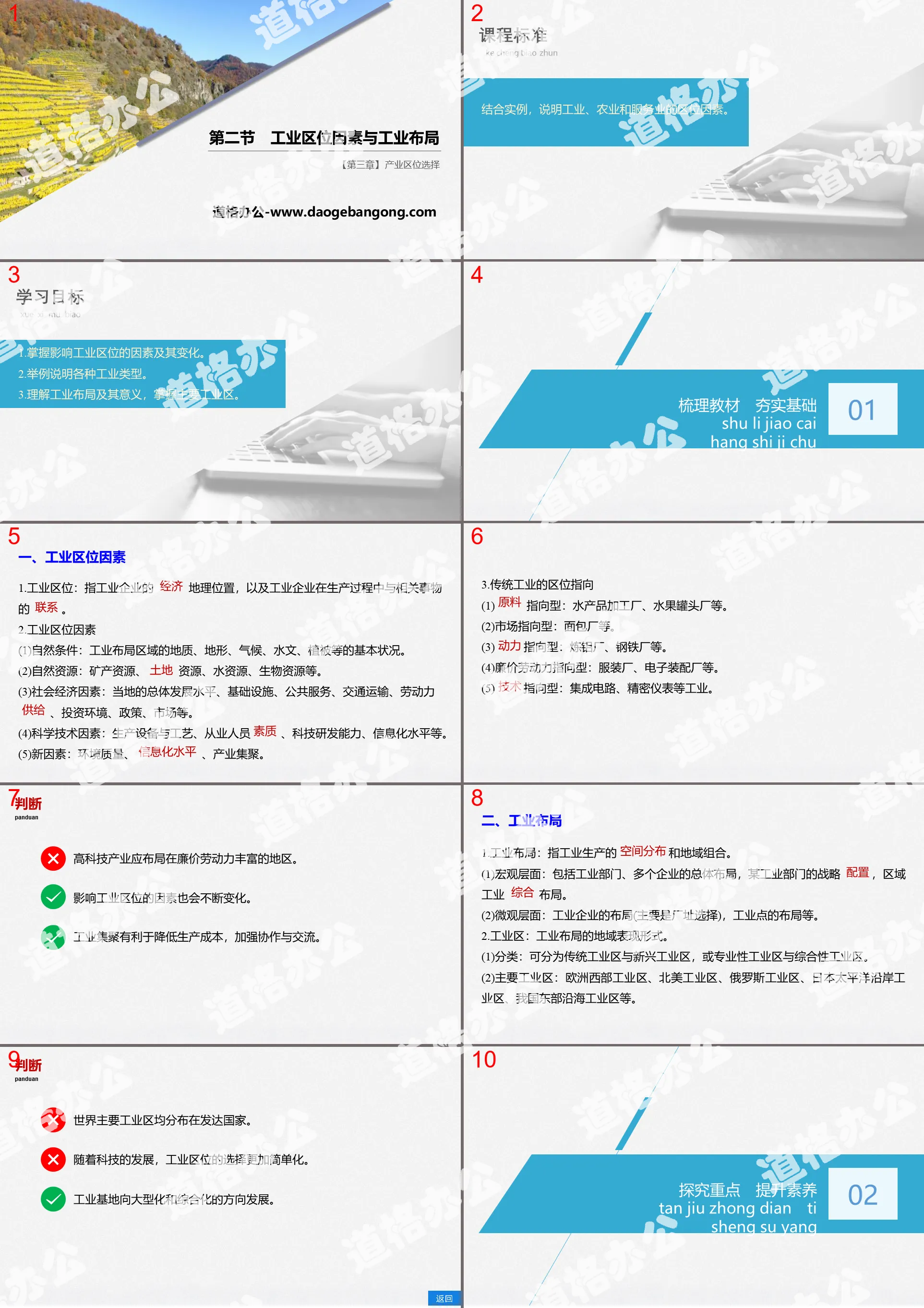 《工業區位因素與工業佈局》產業區位選擇PPT