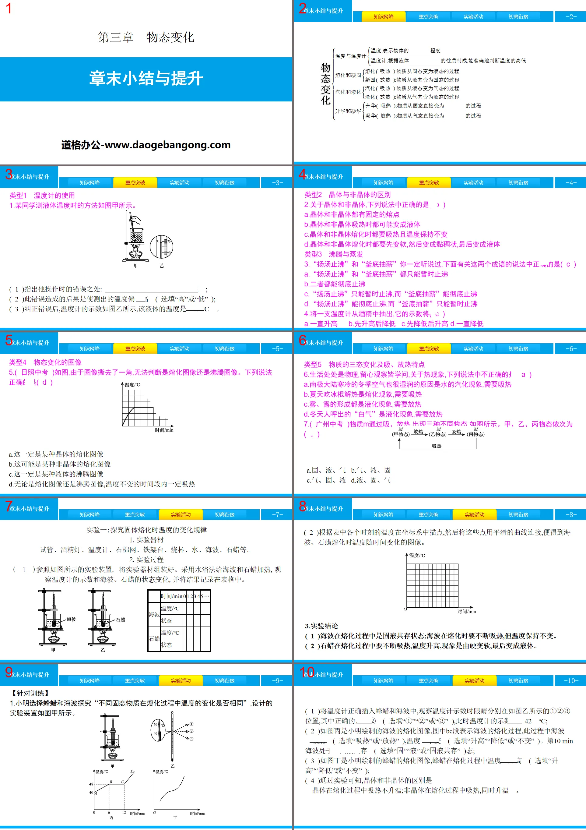 "End of Chapter Summary and Improvement" Changes in Physical State PPT