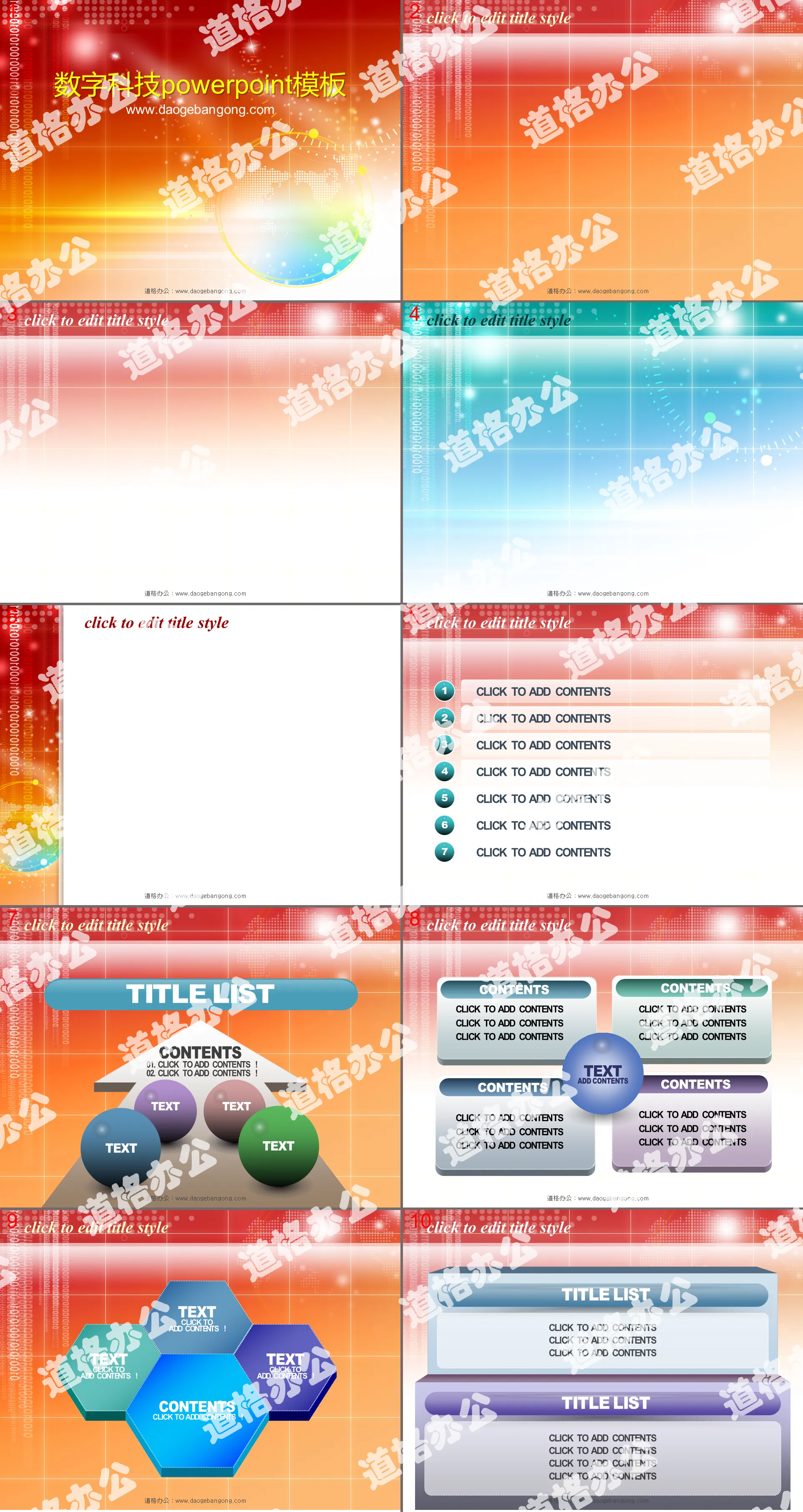 Digital Time Theme Technology PowerPoint Templates Free Download