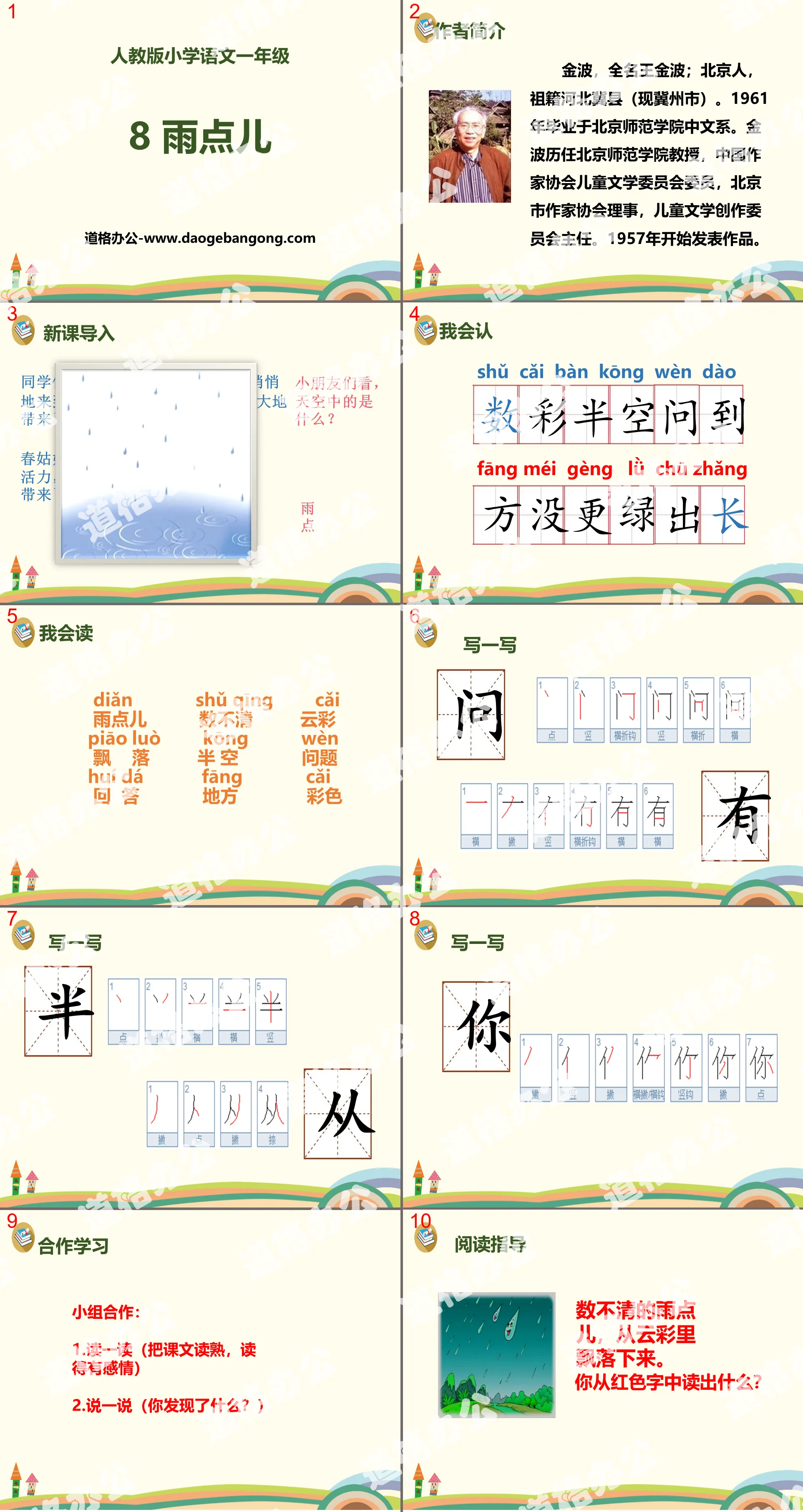 《雨點兒》PPT