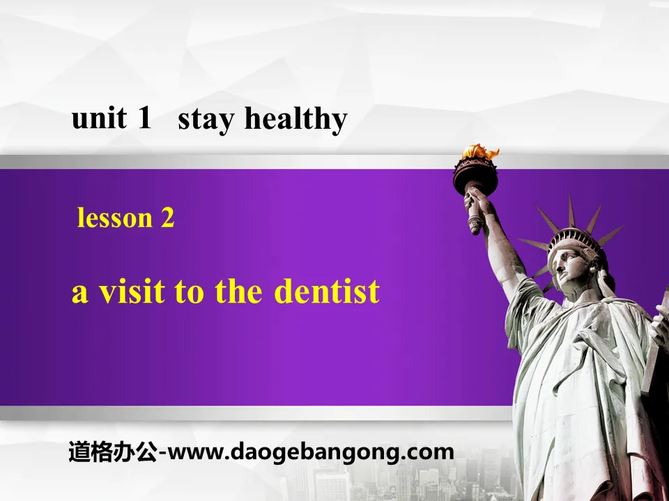 "A Visit to the Dentist" Stay healthy PPT free download