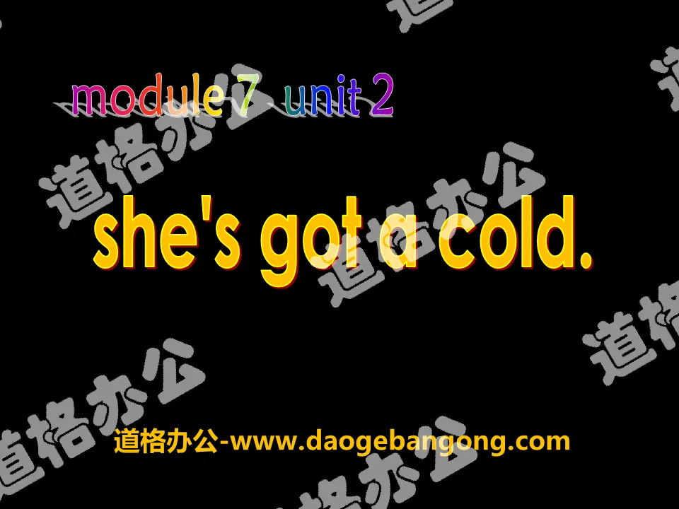 "She's got a cold" PPT courseware 2