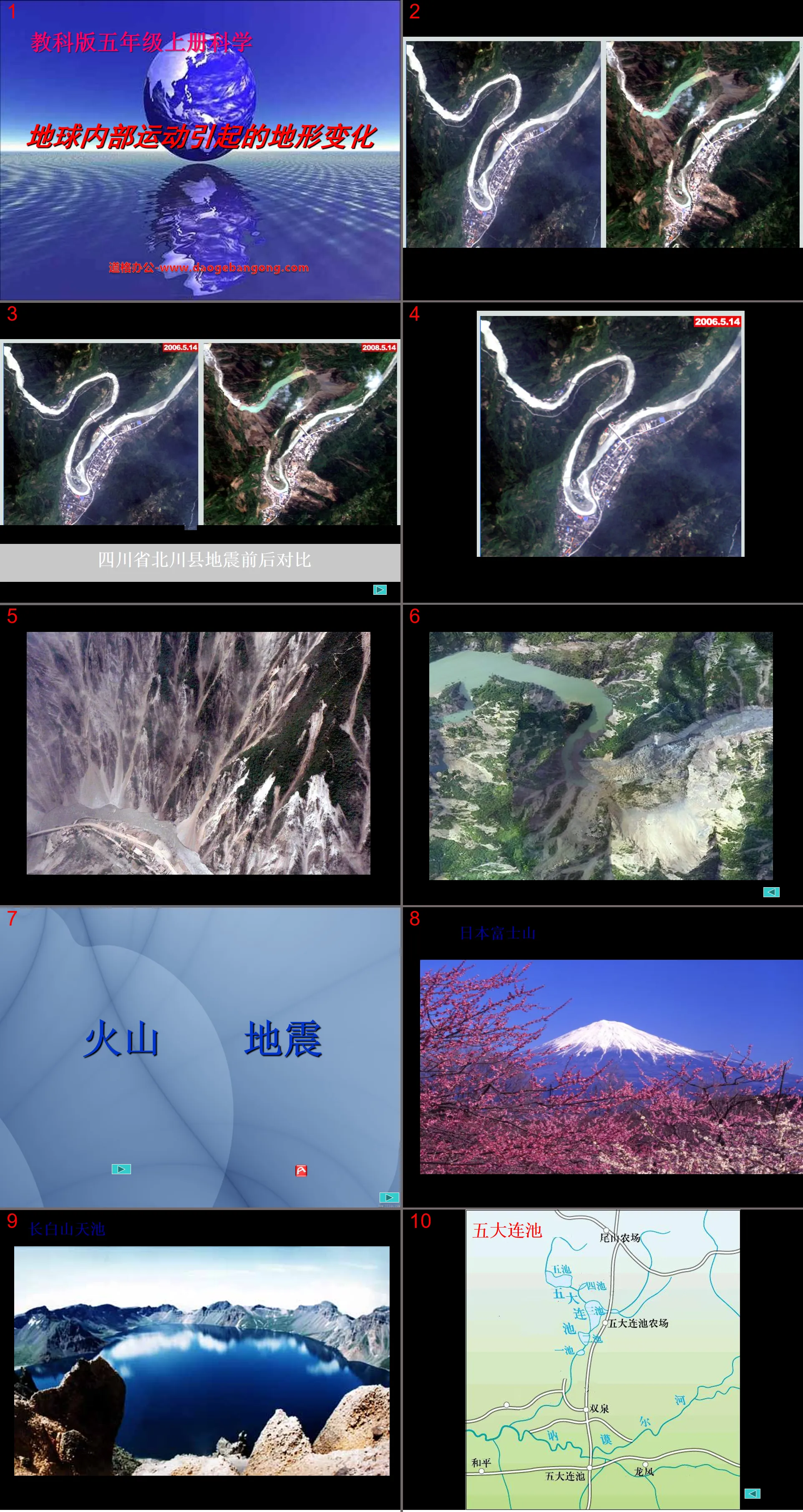 "Topography Changes Caused by Internal Movements of the Earth" Earth's surface and its changes PPT courseware 3