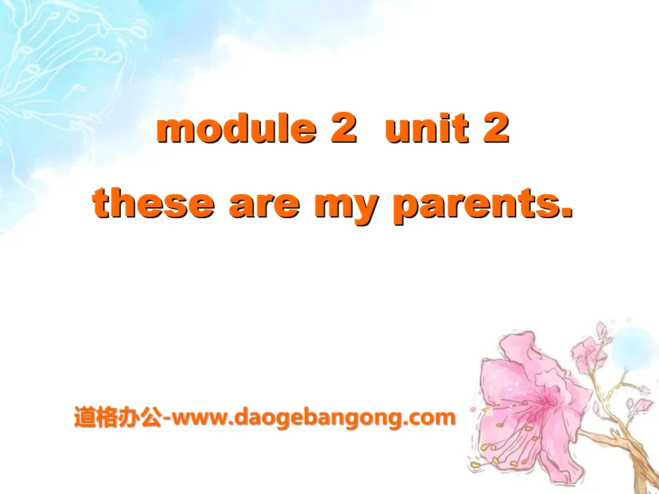 《These are my parents》PPT课件3
