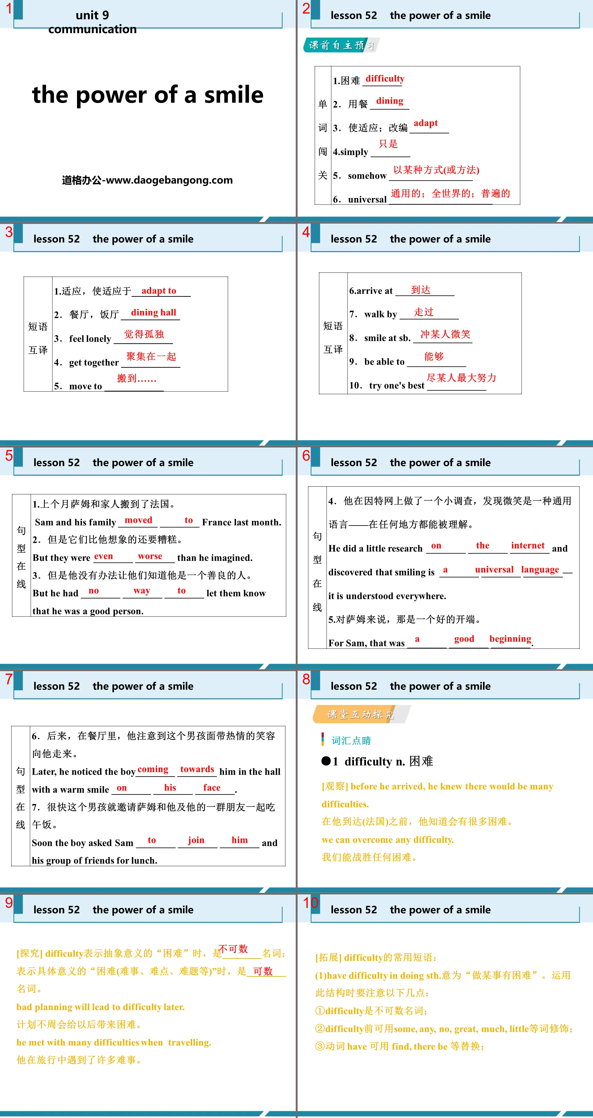 《The Power of a Smile》Communication PPT下载
