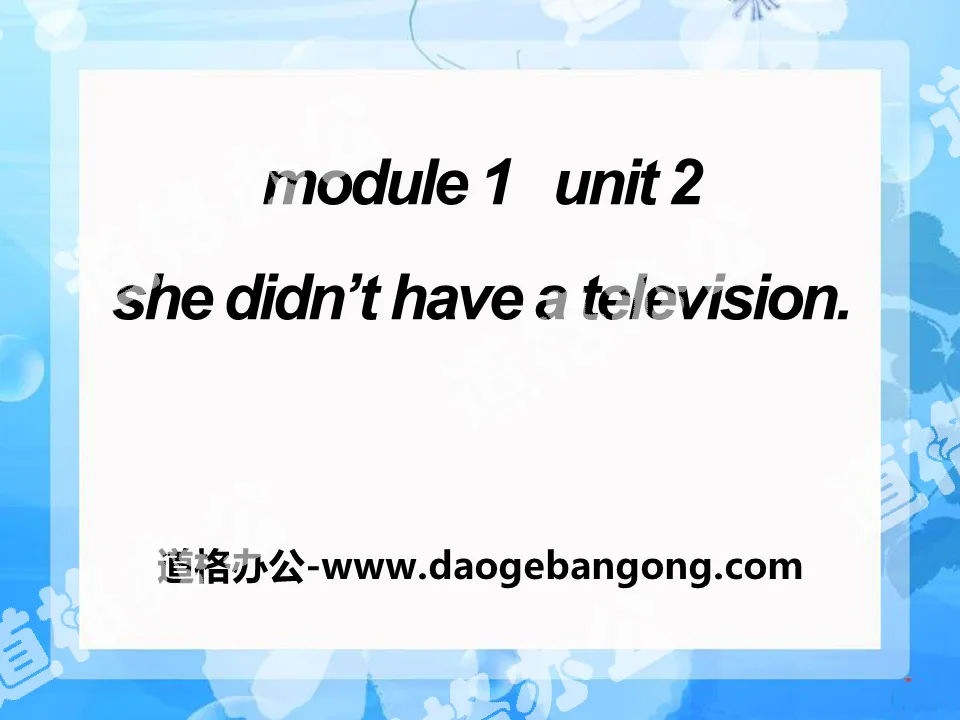 《She didn't have a television》PPT課件3